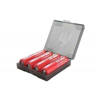 Plastic Storage Box For 4 18650 Batteries - By Chubby Gorilla 